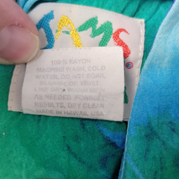 Jams World Sheath Dress Small Rayon Tissue Flower Colorful Resort Hawaiian Beach - Picture 10 of 10